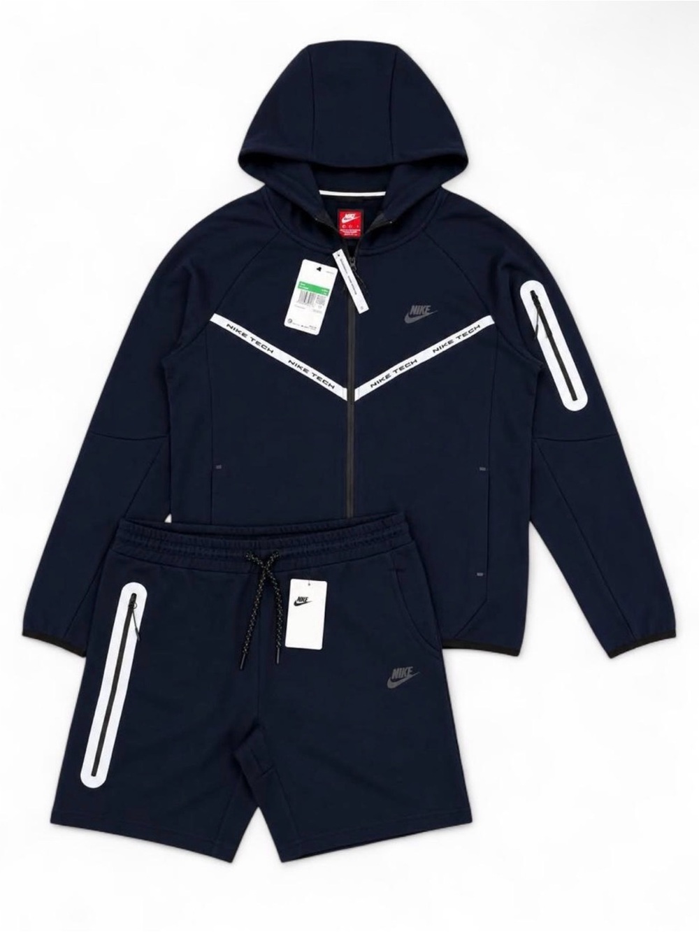 Nike Tech Fleece Full-Zip Hoodie & Shorts Set
